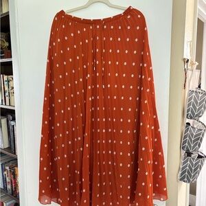 WD.NY A-Line Skirt - Orange Polka Dot